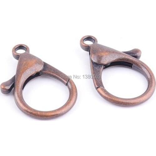 10pcs copper color 35mm Lobster Claw Clasps spring snap hook metal buckle for necklace for dog collar