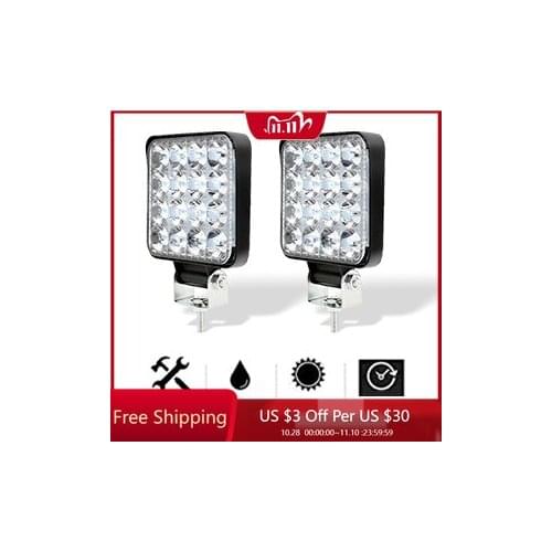 2/4/8pcs 48W 3000LM 6000K Led Work Light Bar Flood Spot Lights Driving Lamp For Car/Motorcycle/Off-road Vehicle/Truck/Forklift
