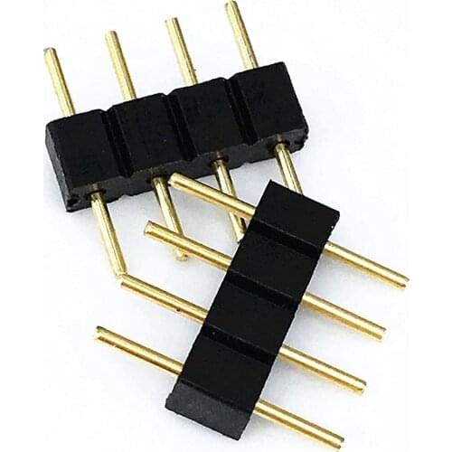4pin RGB connector needle male type double 4pin DIY small part for LED RGB 3528 and 5050 strip 50pcs/lot
