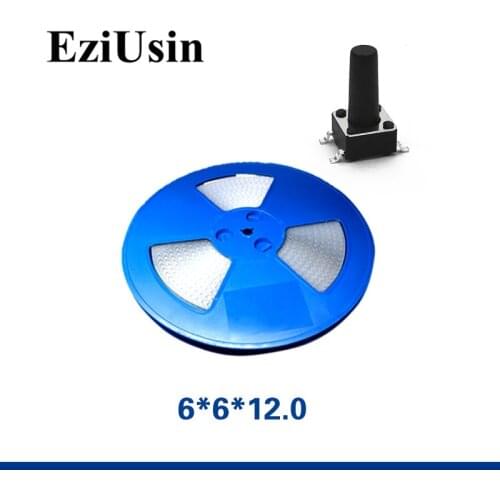 400pcs In Tape One Reel TS-D003 Micro keyboard Switch 6*6*12 Tactile Tact Push Button SMT 6x6x12 Switches SMD