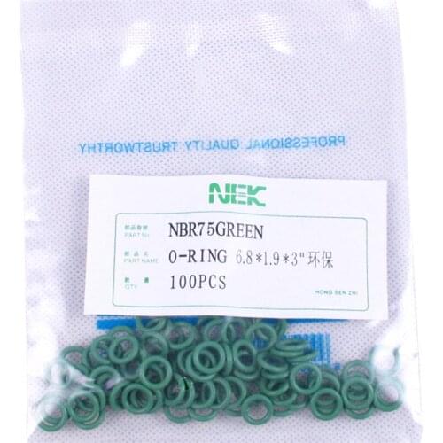 6.8*1.9mm ) #6 R134a NBR Rubber O-Ring Seal Kit,High Temperature Resistance for Car Air Conditioning valve 5/16 3/8 1/2 5/8