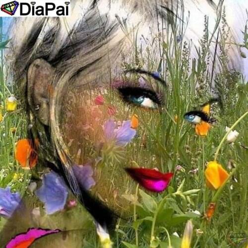 DiaPai 5D DIY Diamond Painting 100% Full Square/Round Drill "Flower beauty" Diamond Embroidery Cross Stitch 3D Decor A23576