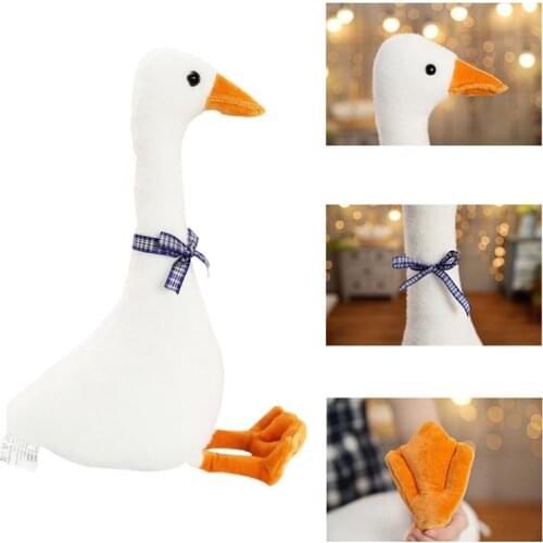 Big Plush White Goose Pillow Plush Toy Cute Sleeping Pillow High Quality Stuffed Doll Funny Sweet Gift For Friends Kids