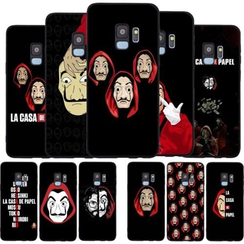 La Casa De Papel Money Heist Black TPU Silicone Soft Phone Case For Samsung Galaxy S20 S10 S9 S8 Plus Lite NOTE 10 9 8 S7 EDGE