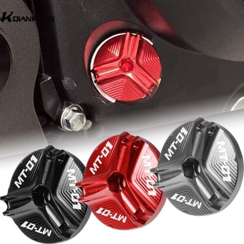 For Yamaha MT01 MT-01 2005-2011 Motorcycle Accessories Engine Oil Filter Cup Plug Aluminum Cover Screw 2010 2009 2008 2007 2006