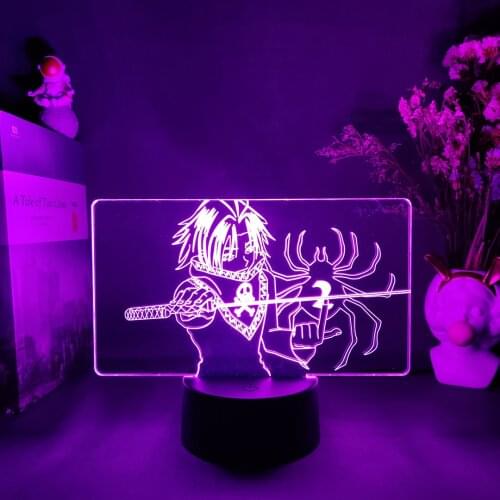 Feitan from Anime Hunter x Hunter Figurine Night Light Cool Manga Art 3D Creative Desk Lamp Friends Birthday Gift Bedroom Decor