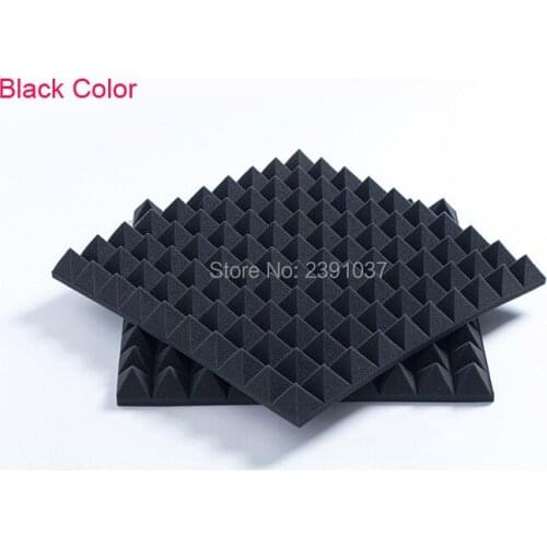 Black ACOUSTIC FOAM Bundle Hemisphere Grid Type Acoustic Panel Sound Absorption Soundproof 30pices big size 50x50cm