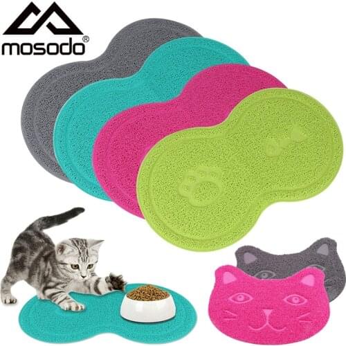 Mosodo Pet Litter Mat House Cat Bed Mat Pet Bowl Placemat PVC Cat Litter Box Waterproof Litter Tray Mat For Dog Cat Accessories