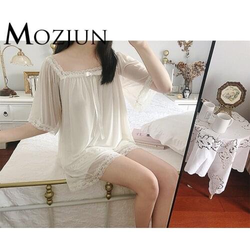 Sweet Floral Sexy Womens Pajamas Set Shorts Two Piece Set Summer Lace Tops Woman Night Sleepwear Shorts Brand Mozjun #MZ94