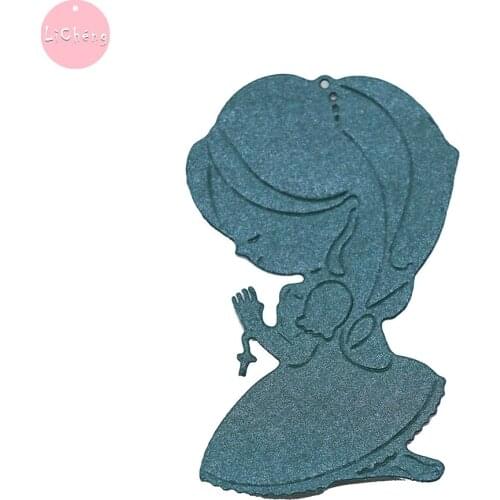 Pray Girl Slimline Card Metal Cutting Dies Scrapbooking Album Cards Making Crafts Embossing Folders Stencils Clear Stamps Die