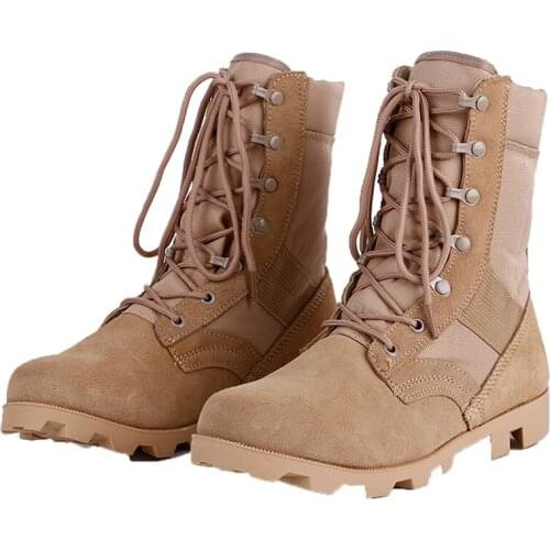 Male Outdoor Training Combat Military Boots Spring Autumn Men Jungle Hiking Sports Climbing Camping Breathable Camo Desert Shoes