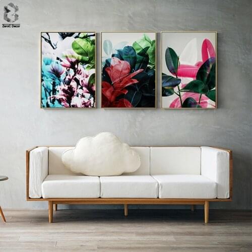 Wall Pictures For Living Room Leaf Cuadros Picture Nordic Poster Floral Wall Art Canvas Painting Botanical Posters And Prints
