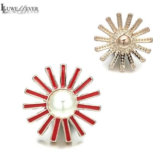 New Component w218 Flower Crystal 18mm Metal Snap Button For Bracelet Necklace Interchangeable Jewelry Accessorie Findings