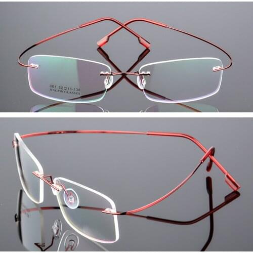 9 Colors Ultra-light Titanium Alloy Rimless Optical Frame Custom Made Prescription Glasses Photochromic Myopia Near-sighted