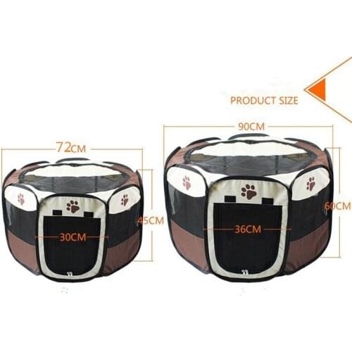 Outdoor Pet House Octagonal Dog Cage Fence Portable Folding Puppy Tent Delivery Beds for Cat Puppies Indoor Playpen Kennel Easy