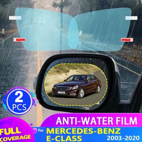 Car Rearview Mirror Film for Mercedes-Benz E-Class W203 W204 W205 2001~2020 2018 2019 Anti Fog Rainproof Sticker Accessories