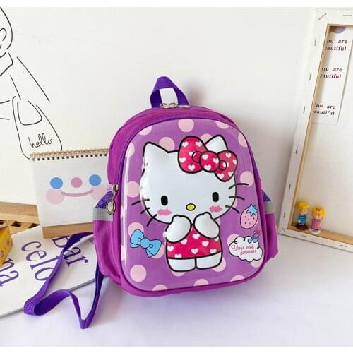 Sanrio hello kitty kindergarten school bag children boys girls anti-lost rope backpack cartoon baby backpack handbag