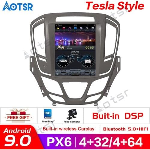 Tesla Screen Tandroid9.0 Tesla style 4GB RAM Car GPS Navigation For Buick Regal 2014-2018 Car radio tape recorder head unit mult