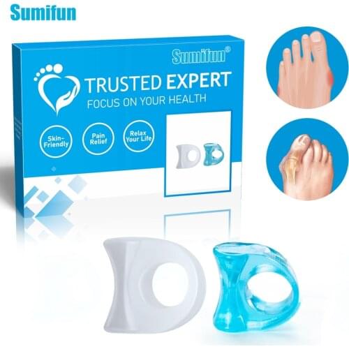12pcs/box Silicone Toe Separator Hallux Valgus Bunion Spacers Thumb Corrector Thumb Straightener 6pcs Blue+6pcs White K30015