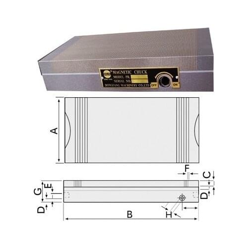 Sine precision grinder with magnetic chuck plane breakdown grinder disk 125 * 250