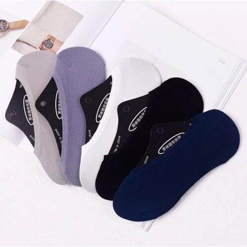 Ultra-thin mens stockings heel pad silica gel to prevent falling off mens invisible socks mens summer socks
