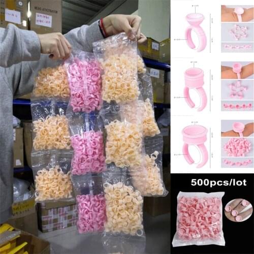 High Quality Makeup Tattoo Tool 500 Pcs Disposable Caps Microblading Ring Tattoo Ink Cup For Women Men Tattoo Needle Supplies