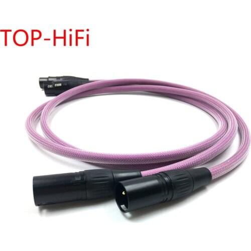 TOP-HiFi Pair Gold Plated XLR Balacned Audio Cable 3pin XLR Male to Female Amplifier Interconnect Cable with XLO HTP1 Cable