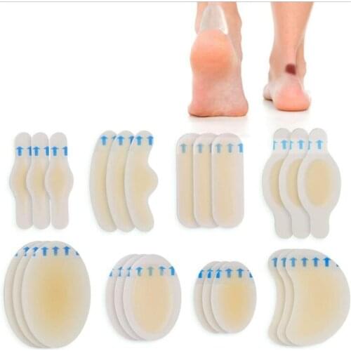 10PCS Gel Shoes Stickers Soft Hydrocolloid Pads Relief Pain Blisters Bunions Corns Calluses Friction Pressure Heel Pain Patch