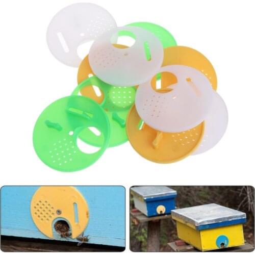 10 pieces of plastic beehive door round beehive honeycomb flow box beekeeping equipment honeycomb door