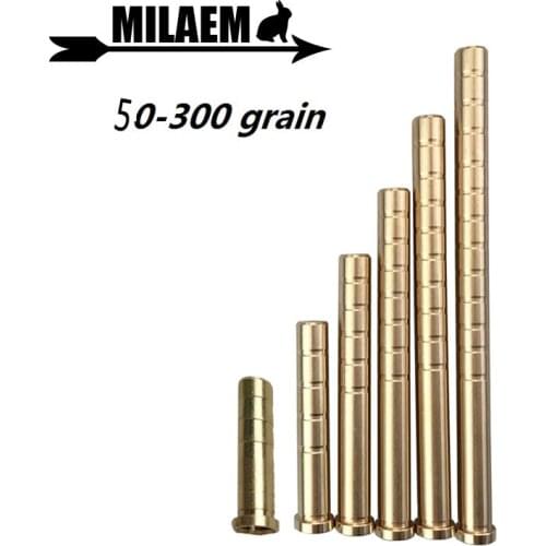 12pcs Archery Insert Copper Connect 50/100/150/200/250/300 Gr Fit For Diameter 6.2 mm Arrow Shaft Hunting Shooting Accessories