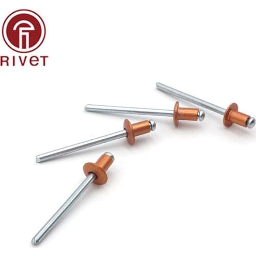 2.4*6/3.0*6/3.2*5/3.2*10mm Golden Aluminium Steel Opening Blind Rivet Pulling Rivets Decoration Pop Rivets For Furniture