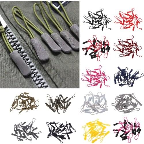 20pcs Zipper Pulls Universal Zipper Repair Parts Replacement Jacket Coat Luggage Backpack Handbag (15 Colors)