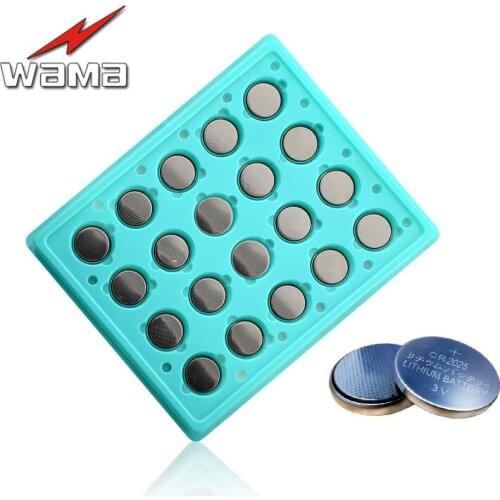 20x Wama CR2025 Button Cell Batteries ECR2025 DL2025 BR2025 Flash Light Cup 3V Colorful Luminous Cups Battery Wholesales
