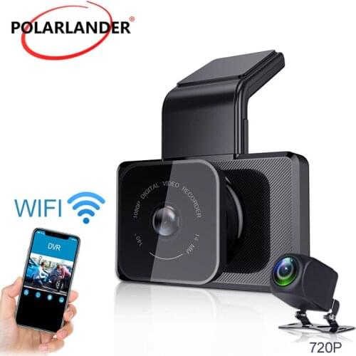 3 inch Car DVR Double Recording IPS Loop Recording Electronic Dog Hidden Black GPS/WIFI Streaming Recorder With Pull