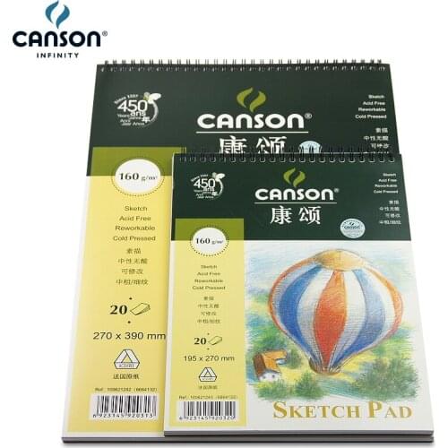 Canson 160g Sketch Pad 20 Sheets France 8K 16K