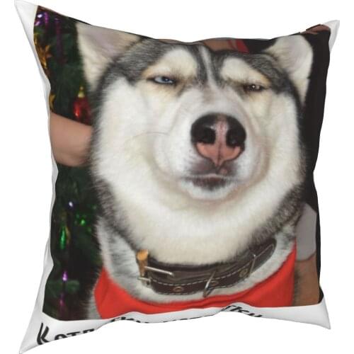 Husky expression packaging decoration cushion cover husky cushion cover 45cm linen pillow residential culture