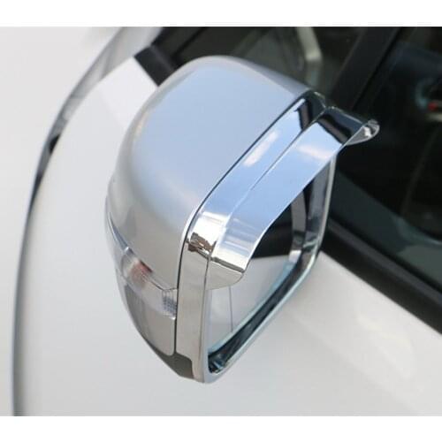 For Jeep Renegade 15-16 Car Exterior Rearview Mirror Eyebrow Decor Frame Cover Rain Shield Stickers 2Pc/Set Chrome ABS