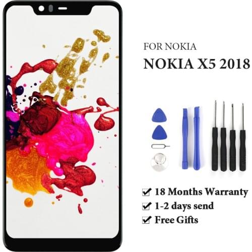 For Nokia X5 2018 5.1 Plus LCD Touch Screen 5.86'' TA-1109 TA-1099 Display Disgitizer Assembly Replacement Spare Parts