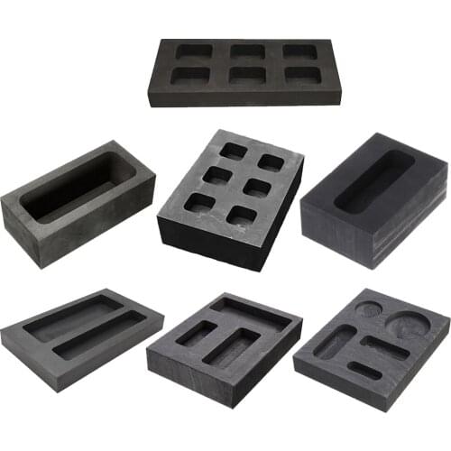Graphite Crucible Combo Mold Melting Casting Refining Scrap Bar Easy Release Casting Mold Furnace Casting Crucible Melting Tool