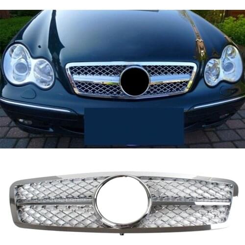 Chrome Car Front Grill Upper Grill For Mercedes Benz W203 C-class C230 C240 C240 C63 2000 2001 2002 2003 2004 2005 2006