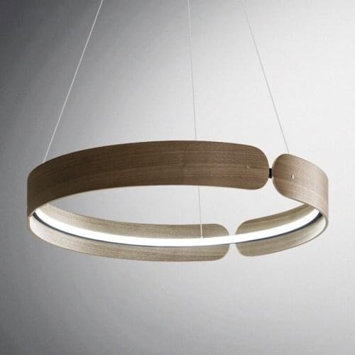 JAXLONG Modern Living Room Pendant Lights LED Loft Decor Wood Art New Bedroom Study Restaurant De Lustre Suspension Dining Room
