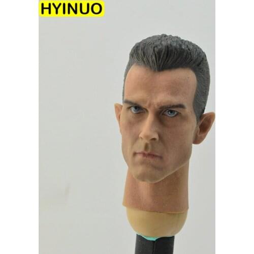 1/6 Scale Terminator 2: Judgment Robot T1000 Robert Patrick Short Hair Head Sculpt Headplay for 12" Action Figure Body