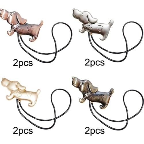 Dog Metal Curtains Tieback Holder Kids Magnet Curtains Buckle Clips Magnetic Shower Curtain Strap Accessories Home Decoration