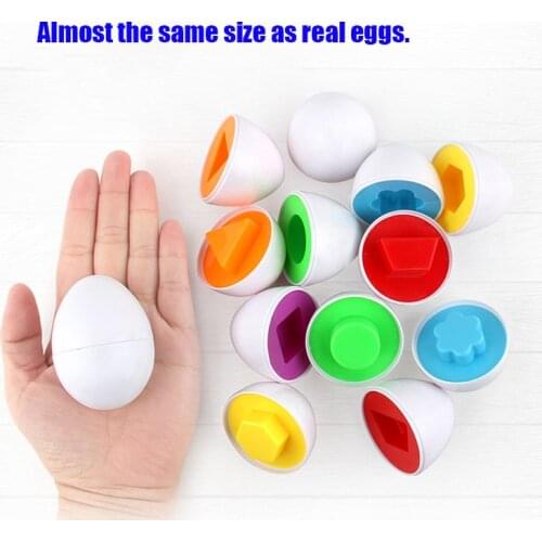 Montessori Learning Education Shape Recognition Toys Eggs 3D Puzzle Game for Children Popular Toys Jigsaw Mixed Shape Tools
