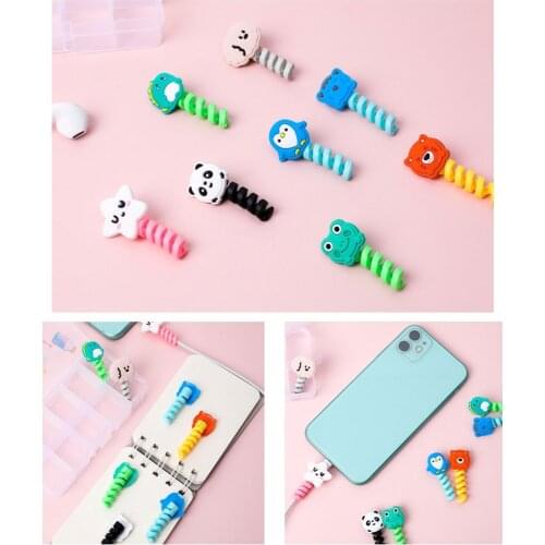 Cartoon Charger Cable Protection Winder Case Saver Data Line Protector Earphone Cord Protection Sleeve Wire Cover