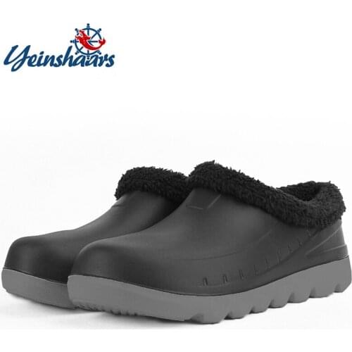 Men Casual Shoes Kitchen Breathable Work Shoes Non-slip Waterproof Chef Shoes Warm Fur Zapatos Snow Boots Work Shoes Rain Boots