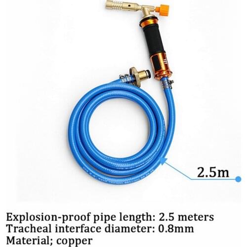 Liquefied Gas Welding Torch Kit with 2.5M Hose for Soldering Cooking Brazing Heating Lighting Weed Killing