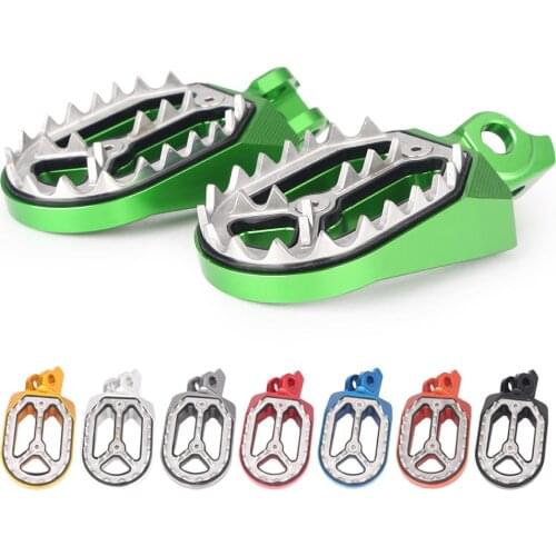 Sharp Teeth Motorbike Racing Foot Pegs Footpegs Footrests For Suzuki RMZ250 RMZ450 2010 2011 2012 2013 2014 2015 CNC Aluminum