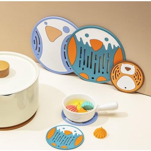 Spoon Pad Food Grade Silicone Pad Heat-resistant Placemat Tray Pad Drink Glass Coaster Anti-scalding Kitchen Tool Nonslip Pads