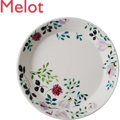 Hand-Painted Personalized Creative Household Ceramic Tableware Dish Soup Plate Western Meal Plate Bowl Plate Dishes